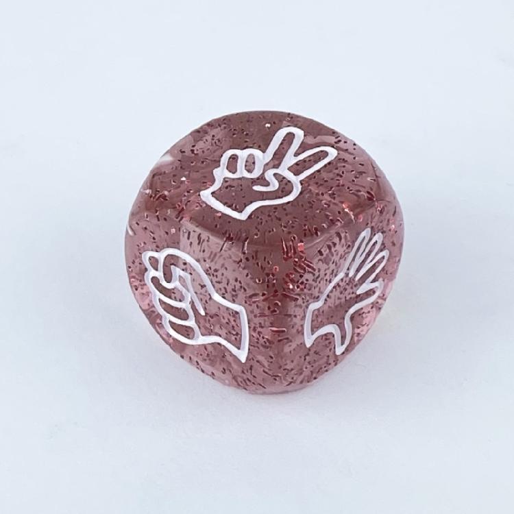 10Pcs Rock Paper Scissor Game Dices 6 Sided 20mm Dices for Family Entertainment