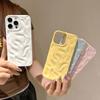 Lovely 3D Irregular Wrinkle Meteorite Phone Cases For iPhone 17 16 15 14 Plus 13 12 11 Air Pro Max Shockproof Glossy Soft