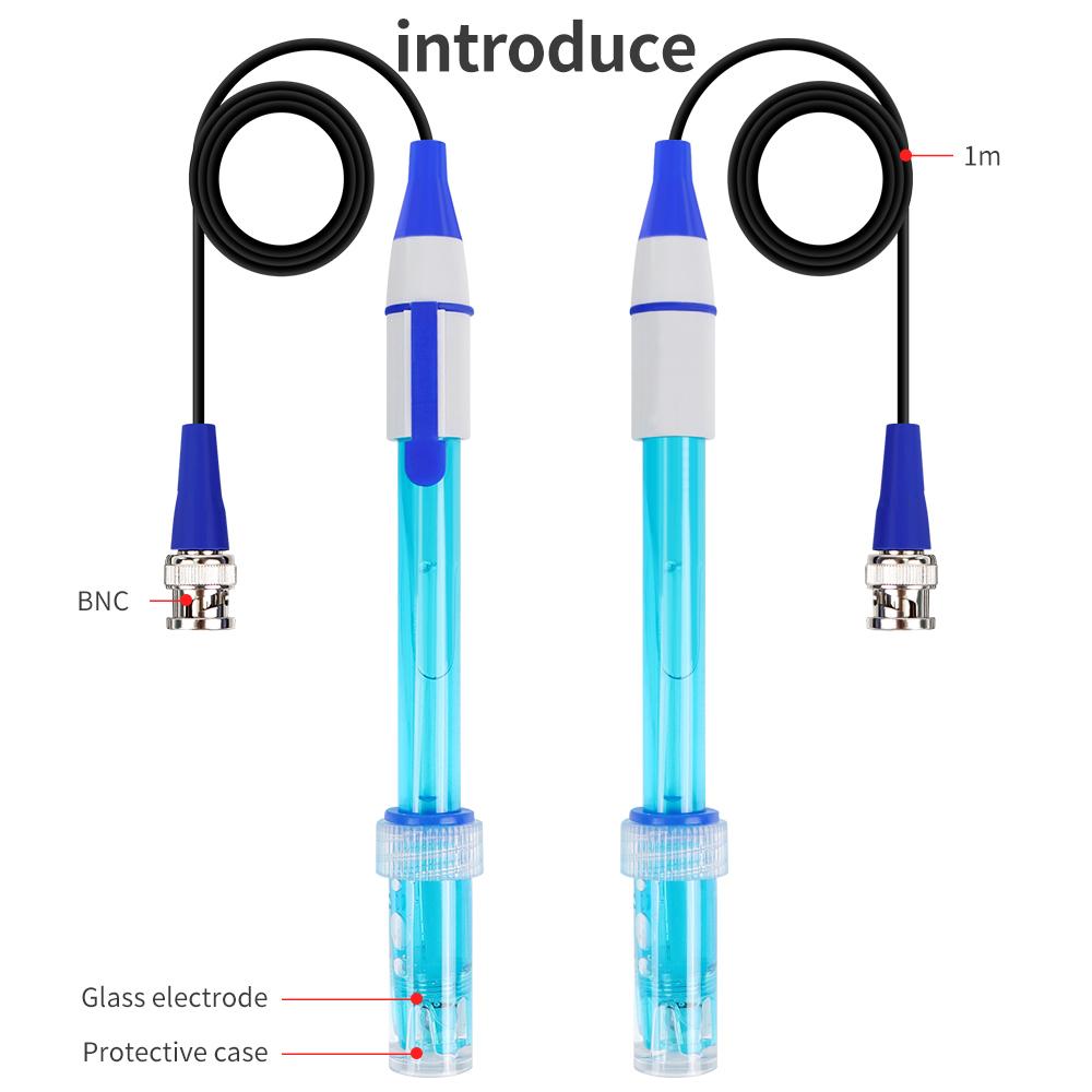 PH-Sonde mit BNC-Schnittstelle, Ersatz-pH-Sensor, IP65-Glaselektrodensonde für Labor- und Aquarientanks