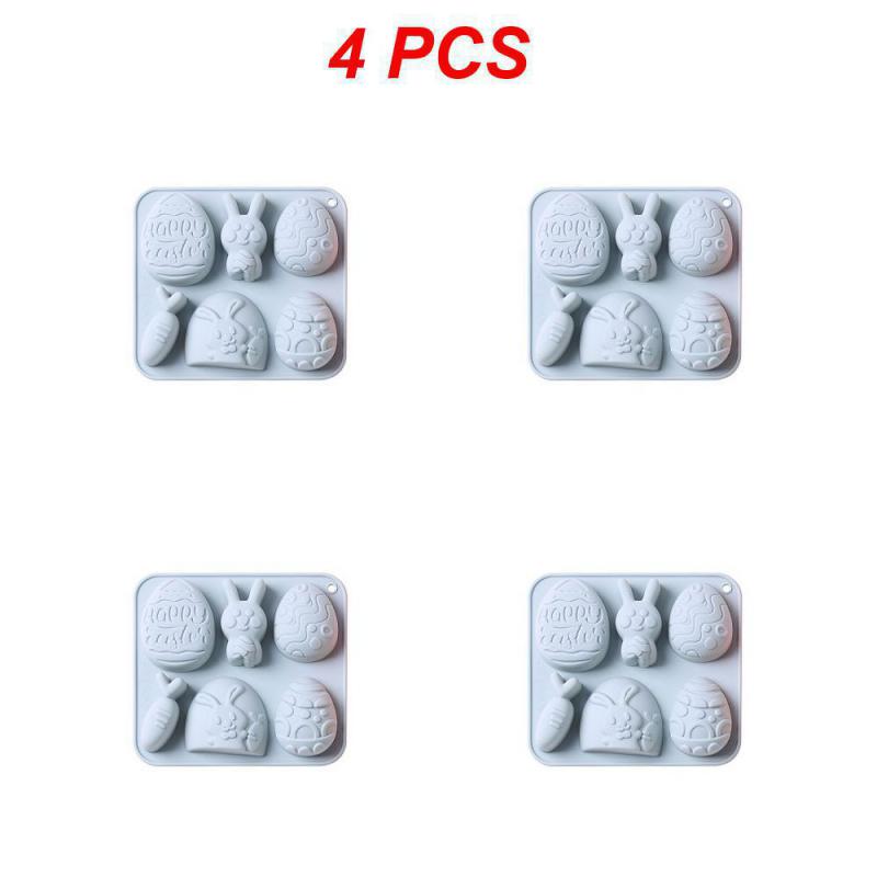 1~10PCS Cake Mold Cute Egg And Rabbit Style Gift Available For Easter Food Grade Silicone Kitchen Baking Accessories Tools