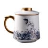 Wave Design Mutton Fat Jade White Porcelain Tea Cup
