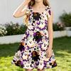 Girls Halloween Printed Sleeveless Spaghetti Strap Dress for Party and Daily Wear