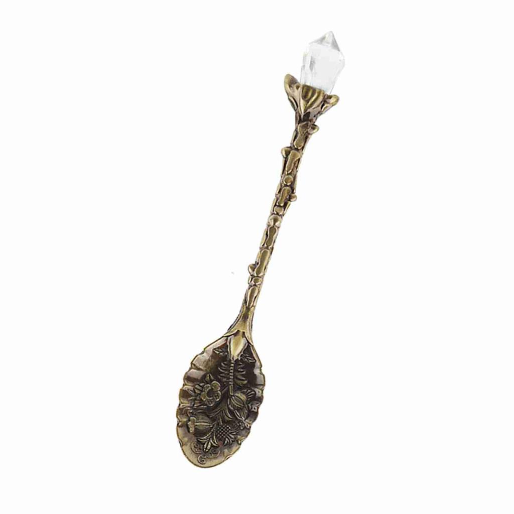 Head Vintage Pattern Shaped Coffee Spoon Dessert Spoon Dessert Scoop ;Red Bronze: