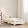 Children S Bed Frame with Headboard Cream 80 X 160 Cm Boucle