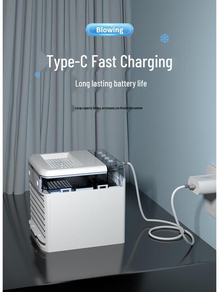 2024 Dual Spray USB/Plug-in Mini Desktop Air Fan