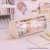 Transparent Cylindrical Pencil Case - Multi-functional, High Capacity for Primary & Secondary Students