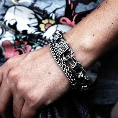 Cool Fashion Motorcycle Hip-hop Jewelry Water Ripples and Domineering Bracelet