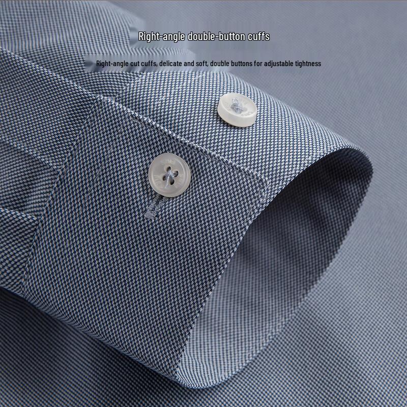 Men's Long Sleeve Wrinkle-Resistant Business Casual Shirt