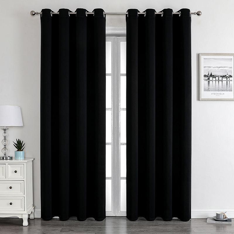 1PC Solid Color Thickened 95% Blackout Curtains High Precision Thermal Insulated Window Drapes Home Decor