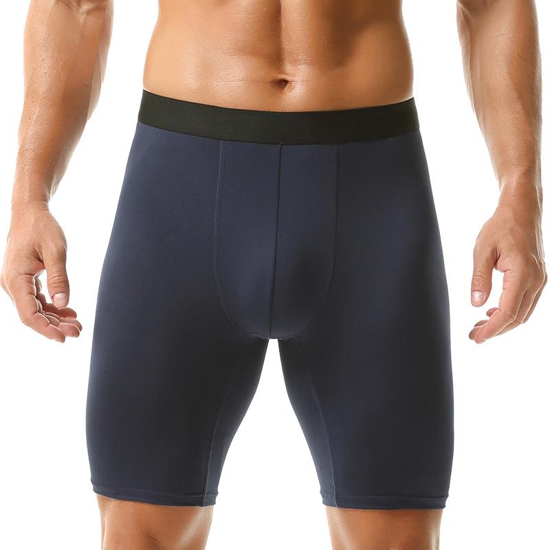 Men s Quick-Dry Anti-Chafe High Elasticity Sports Boxer Briefs, Plus Size XL