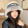 Gorro de lana de punto de moda de otoño e invierno para mujer, cálido gorro de pescador coreano, gorro japonés de gran tamaño
