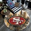 San Francisco 49ers2, Rond Vloerkleed, Tapijt voor Woonkamer Slaapkamer Bank Speelkamer Decoratie, Antislip Vloermat