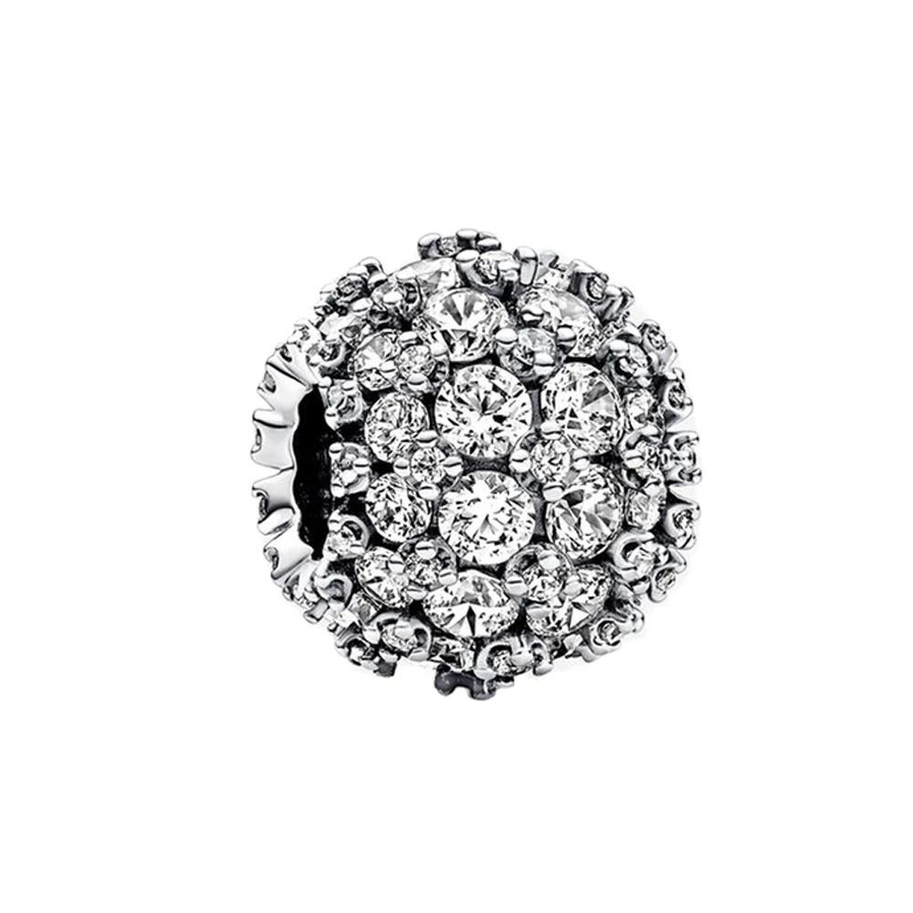 New Colorful Shiny Zircon Charms Beads for DIY Jewelry Fit Silver Bangle Bracelet Necklace KeyChain Women Accessories