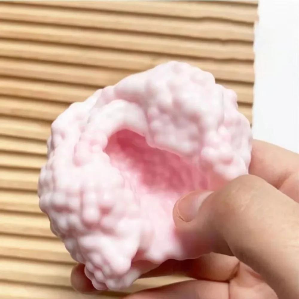 Super Soft Feel Squishy Table Toys Ultra-thin Ice Skin Stress Relieving Toy Stress Reliever Sticky Handmade Ball for Kids Teens