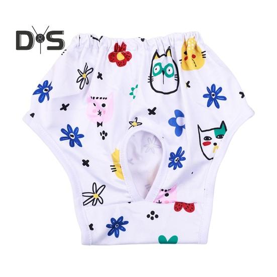 

Трусики для менструации для домашних животных, подгузники для собак, гигиенические трусики, эластичные физиологические трусики с рисунком из мультфильмов, дышащее нижнее белье для щенков XL Flower