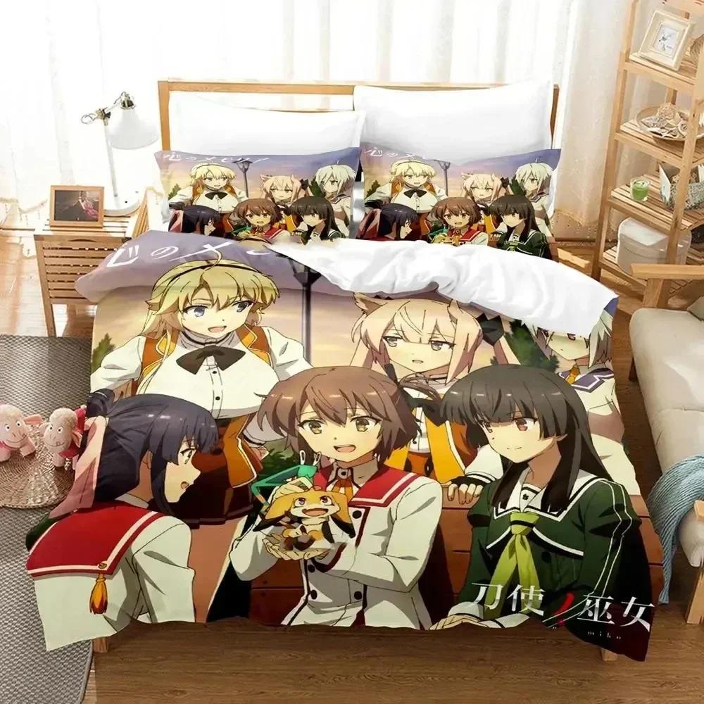 3D Anime Toji No Miko Kanami Etou Bedding Set Printed Bed Set With Pillowcase Duvet Cover Soft Queen King Size Bedclothes Home