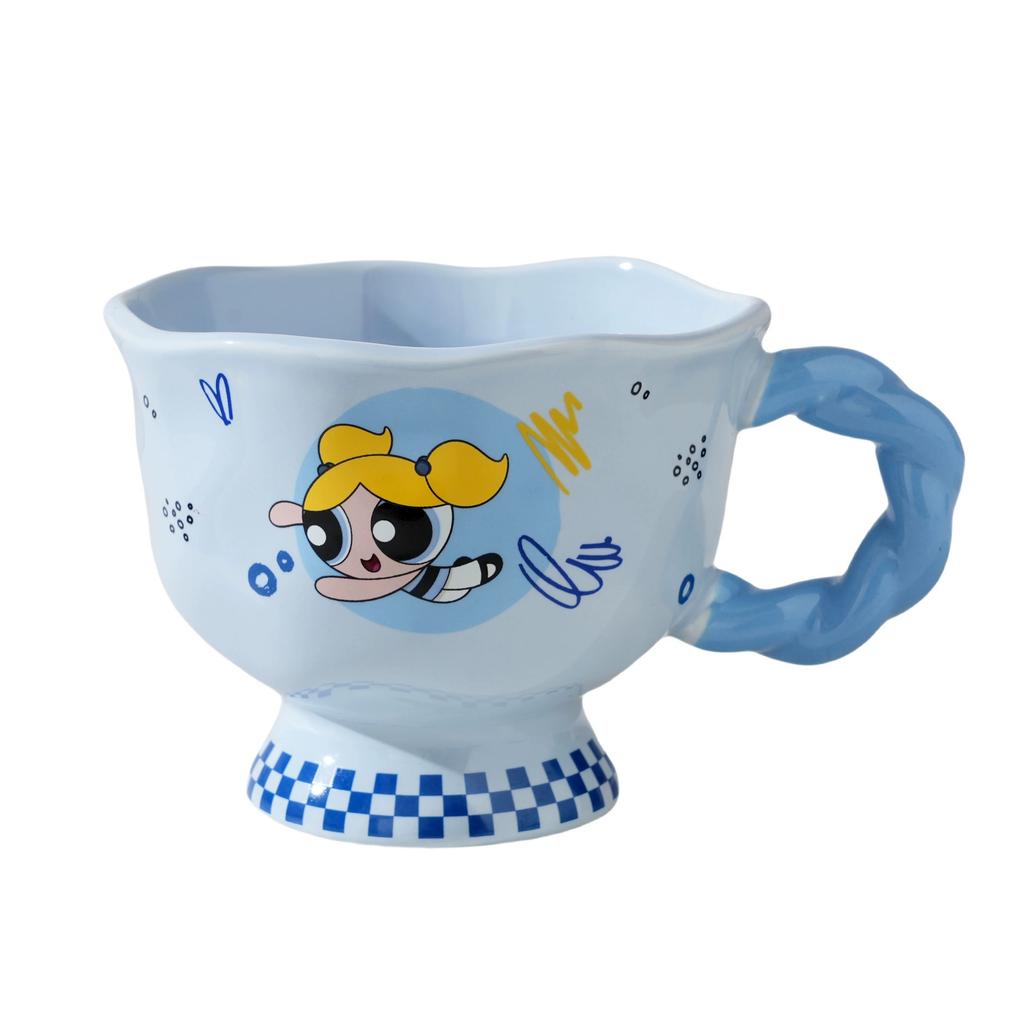 Feitian Little Policewoman Mug New Ceramic High-Value Household Milk Oat Bowl Couple Water Cup Birthday Gift