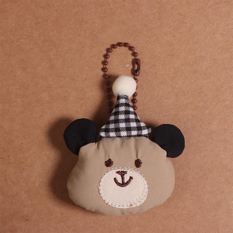 

Ins Pink Sweet Cute Plush Keychain Little Bear Bunny Heart Keyring Car Key Holder Bag Pendant Couple Key Hanging Decoration