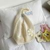 Solid Color Knitting Shoulder Bag Flower Large Capacity Bohemian Crochet Tote Bag Hollow Out Versatile Casual Woven Handbag