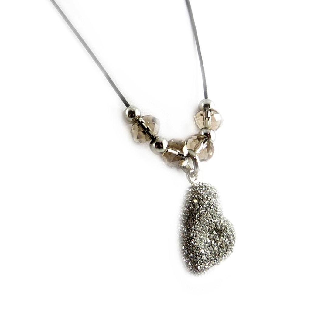 Les Trésors De Lily [E8843] - Collier Créateur 'Amoureuse' Blanc Ambre