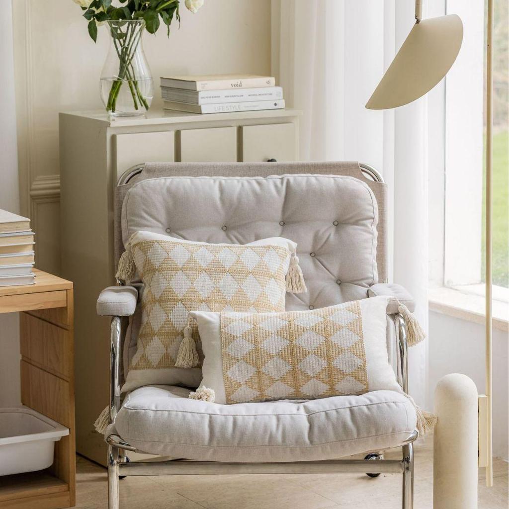 Imanqi Yun Wielokolorowa Żakardowa Poduszka Dekoracyjna na Sofę, Zagłówek Łóżka, Poduszka do Salonu, Krzesło, Samochód (Rdzeń nie jest zawarty).