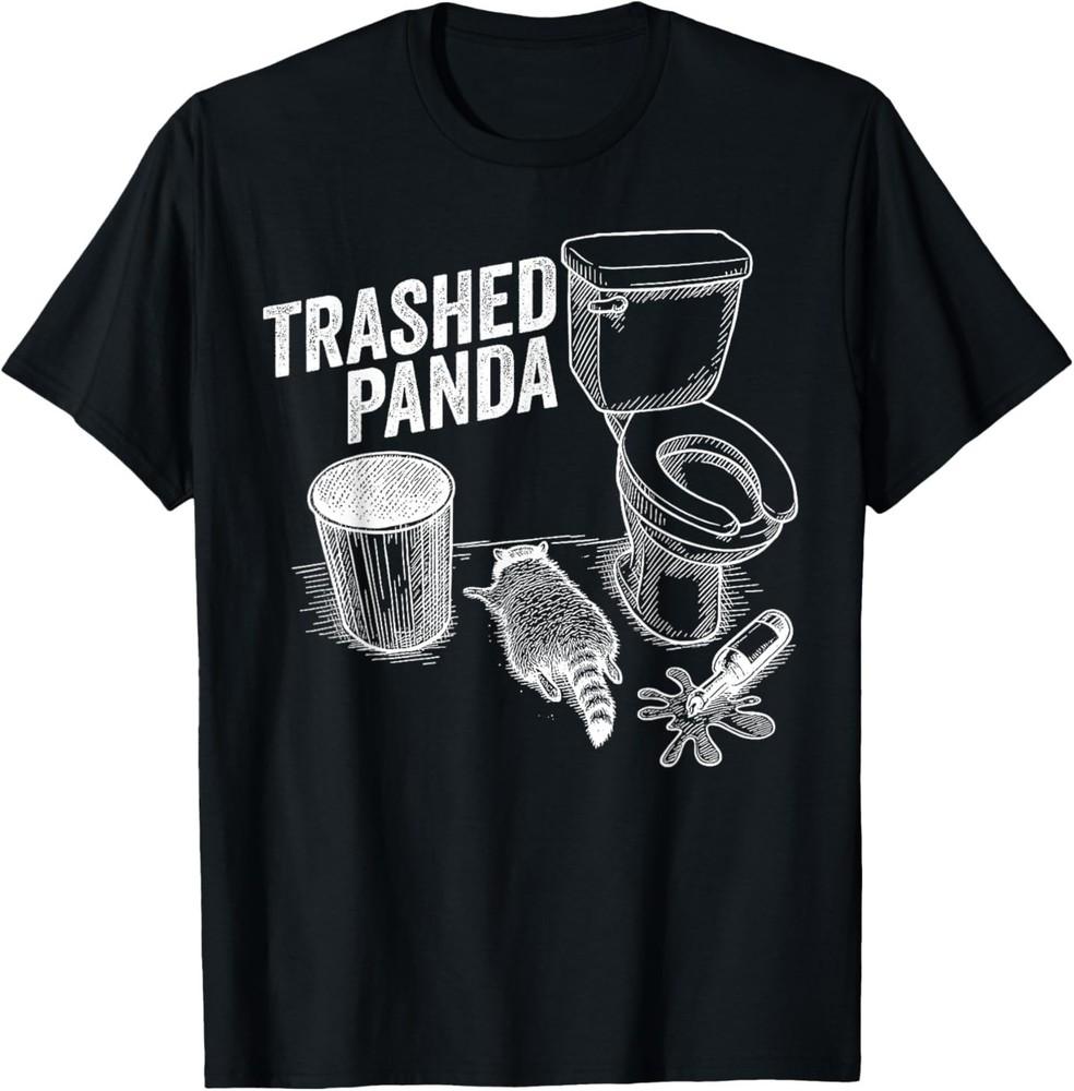 Trashed Panda Funny Drunk Racoon T-Shirt Unisex T-Shirt S