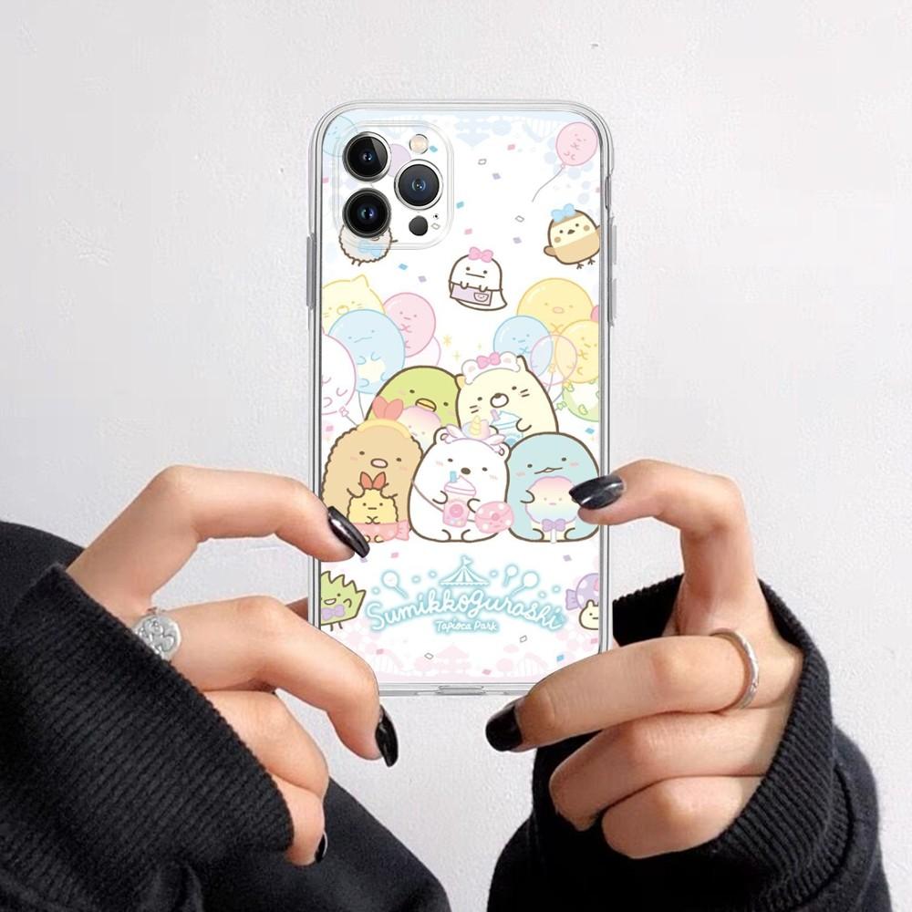 

Мультяшный чехол для телефона sumikko gurashi для iPhone 15 14 13 12 11 Pro Max XS X XR SE 2020 6 7 8 Plus Mini Защитный чехол iPhone 12 pro