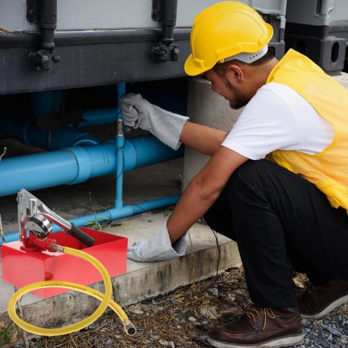 iplusmile 25KG Water Pressure Test Pump, Manual Water Pressure Test Pump, Aluminum Hand Pump, Test Tool, Hydraulic Pressure Test Tool with Pressure Ga