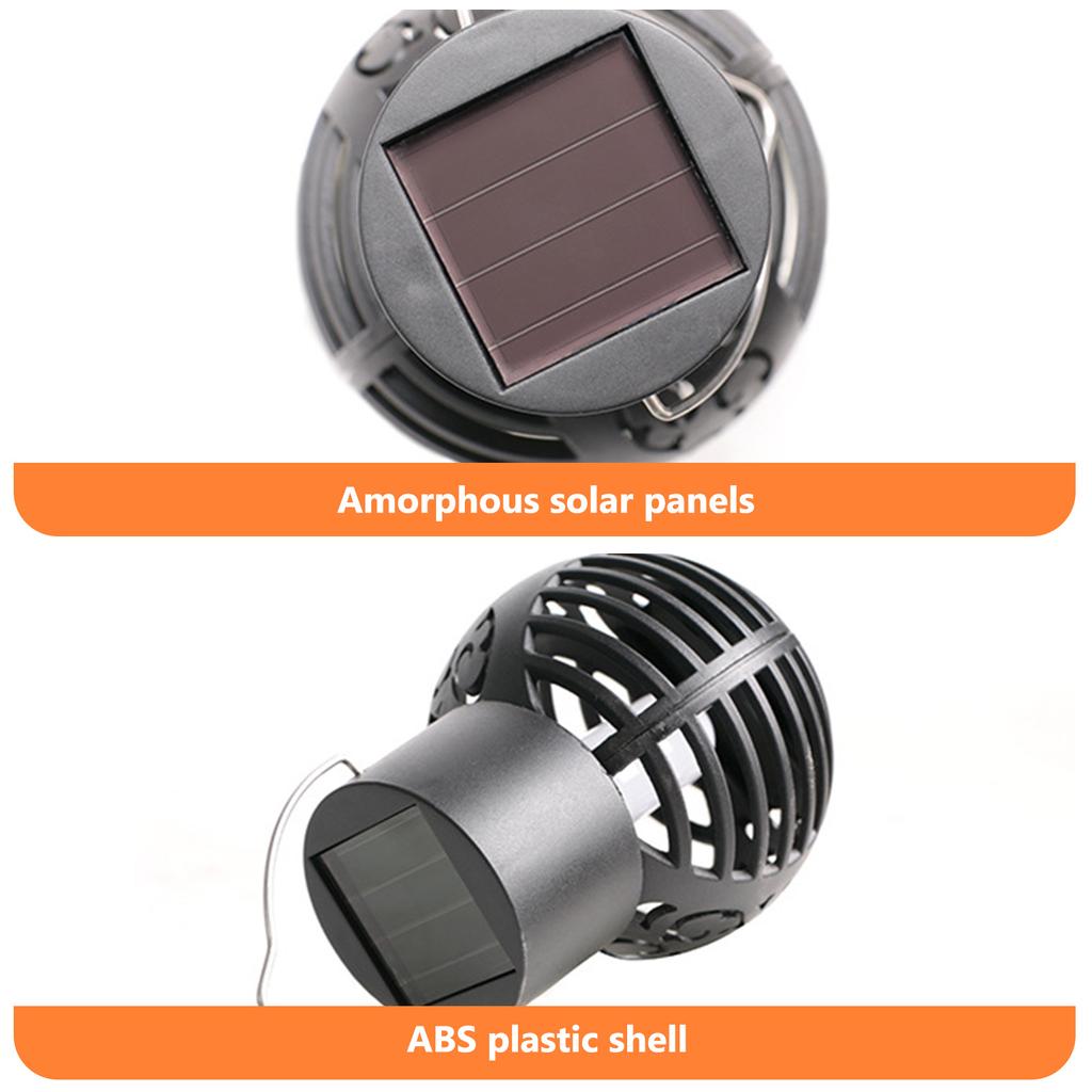 Garden Decoration Lamp Flame Effect LED Outdoor Light Hollowed-Out Solar Pendant Light Last Up To 6H for Patio Lawn Yard Pathway