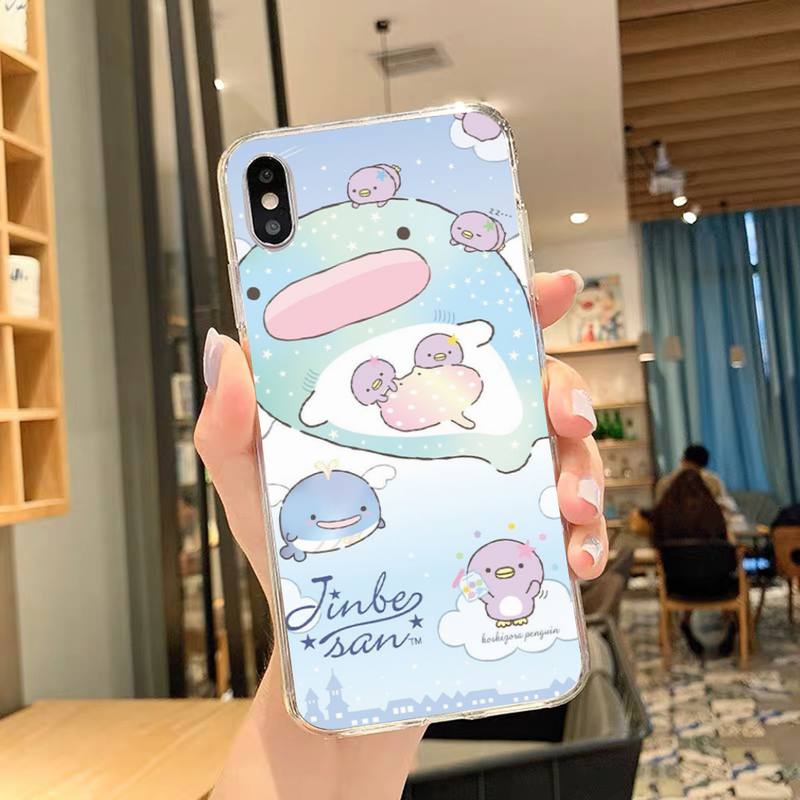 Husă de telefon drăguță kawaii Jinbesan pentru Samsung GalaxyS20 S21 S30 FE Lite Plus A21 A51S Note20 Carcasă transparentă