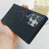 Luksusowe Składane Magnetyczne Etui na Telefon Magsafe Dla Samsunga S25 Plus S23 S24 Ultra Platerowana Ramka Obiektywu Matowe Matowe Tylne Etui
