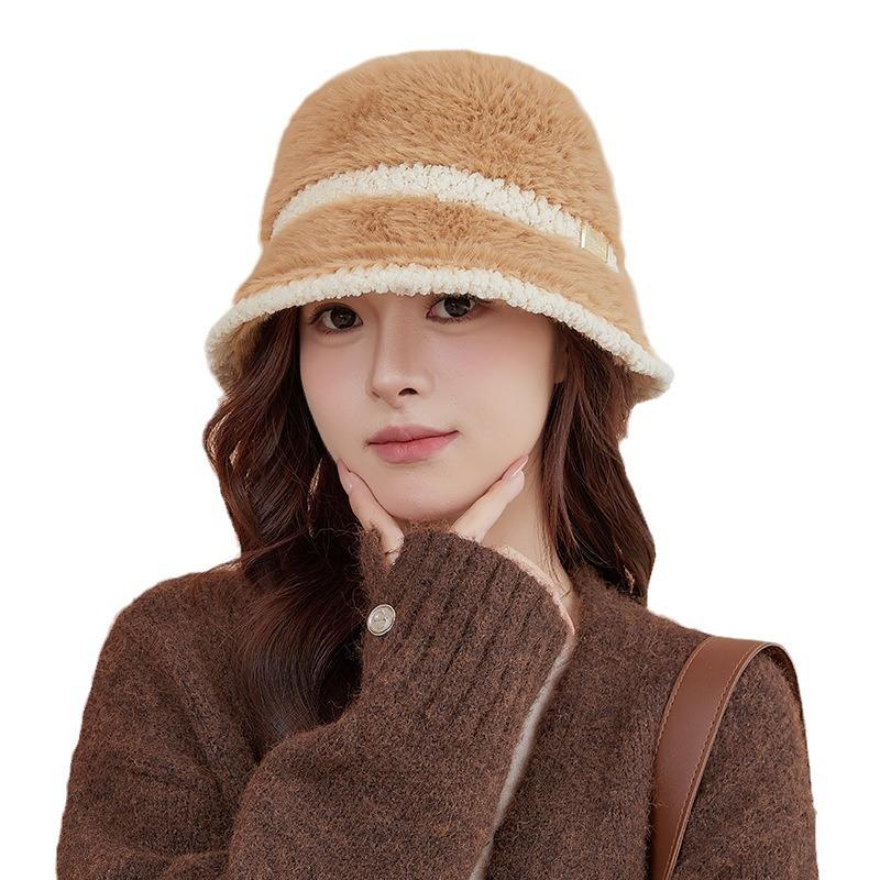 High End and Stylish Bucket Hat Versatile and Elegant Small Warm and Ear Protecting Basin Hat