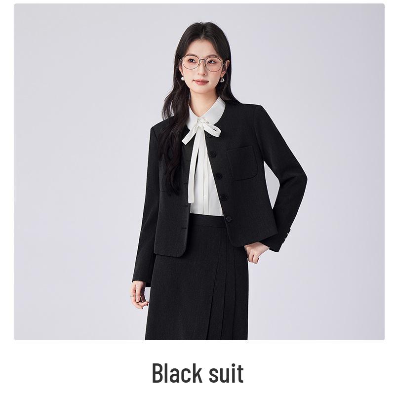 Petite Women s Formal Suit Set for Postgraduate and Civil Service Exams - Professional Short Suit Jacket XL черный блейзер только