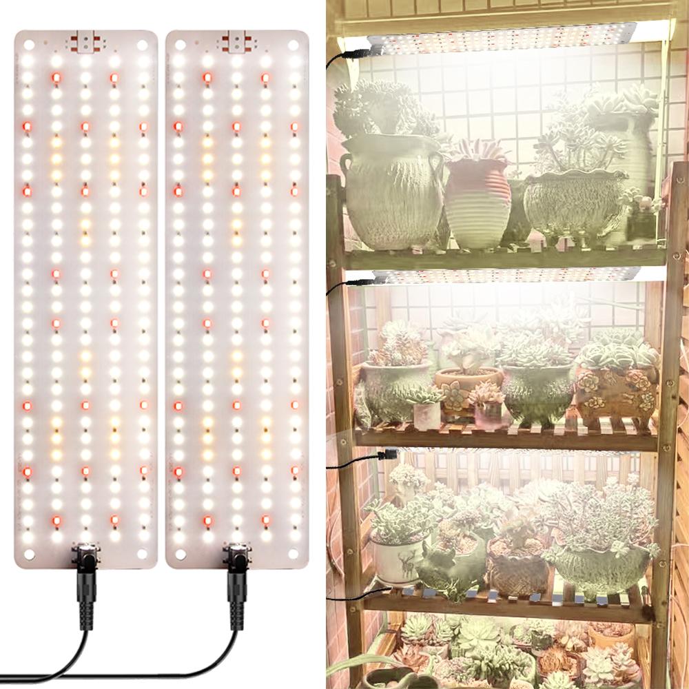 12V 2-Panel Plant Growing Light Potted Plants Shelf Seedling Growth Fill Light,EU Plug