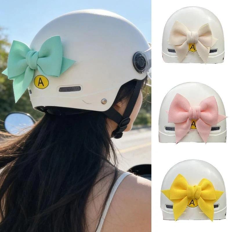 Decoración de Lazo para Casco de Motocicleta Accesorios de Decoración para Casco de Bicicleta Eléctrica Carrocería de Coche Tipo Adhesivo de Lazo Para Niña Mujer