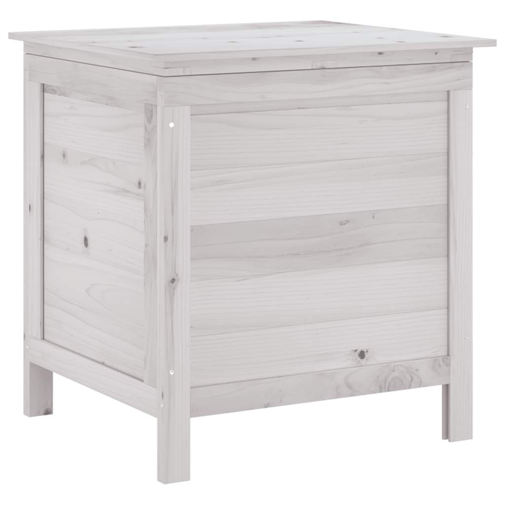 Gartenaufbewahrungsbox Weiß 50x49x56,5 cm Massives Tannenholz