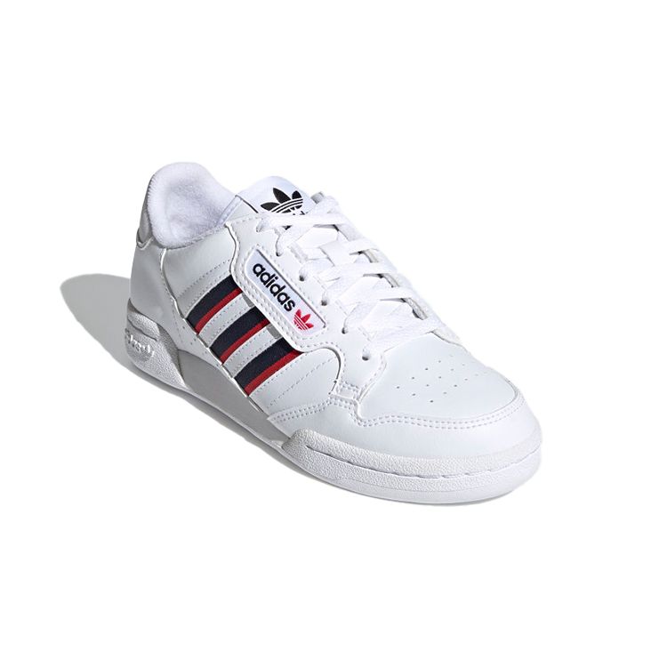 Adidas Originals Continental 80 Comfortable Durable Low-Top Kids Sneakers Kids Sneakers White Red Blue FX6088