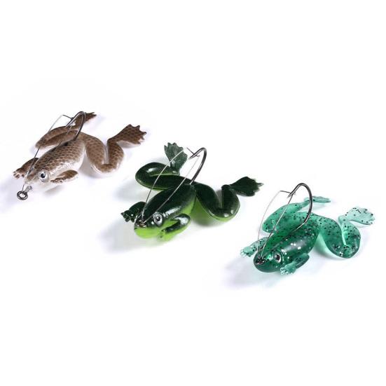 Frog Bait Anti-hanging Bottom Sharp 3D Fisheyes Anti-break Bite Resistant Hook Rust-proof High-Strength Frog Lure