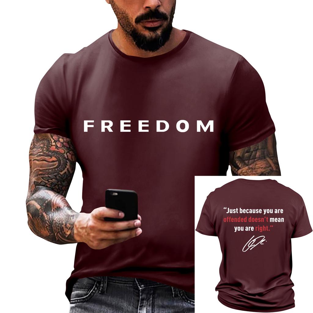 Fashionable Round Neck Short Sleeve Work Clothes Printed Tops For Mens Summer Tops