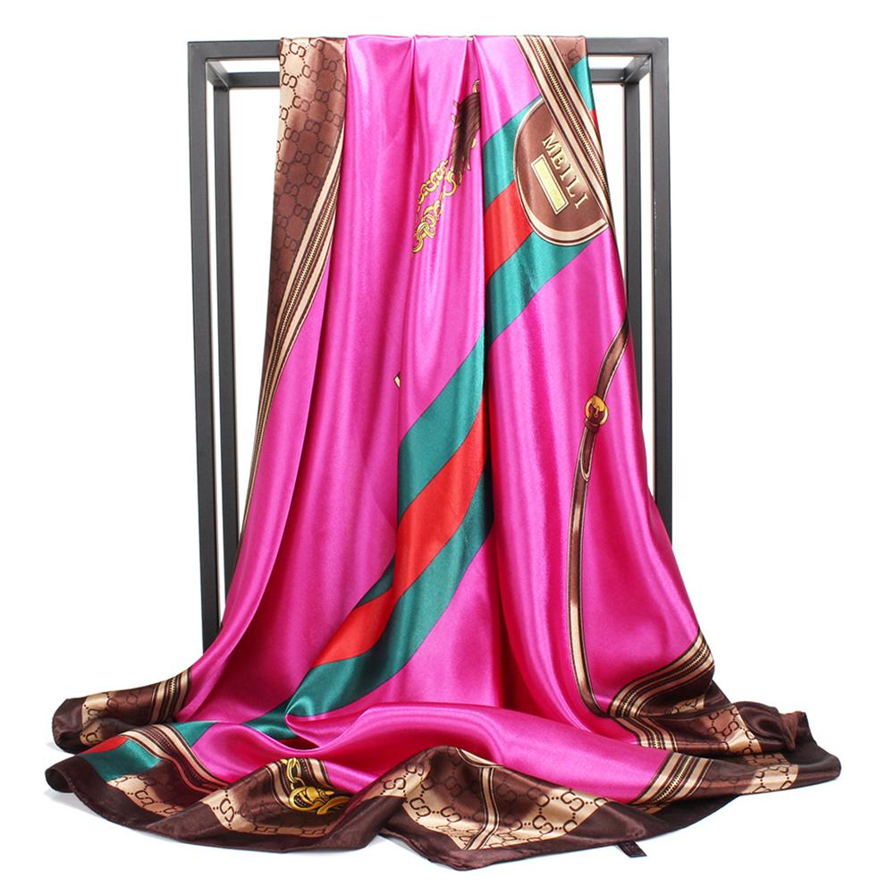 Women Fashion Vivid Color Muslim Style Smooth Scarf