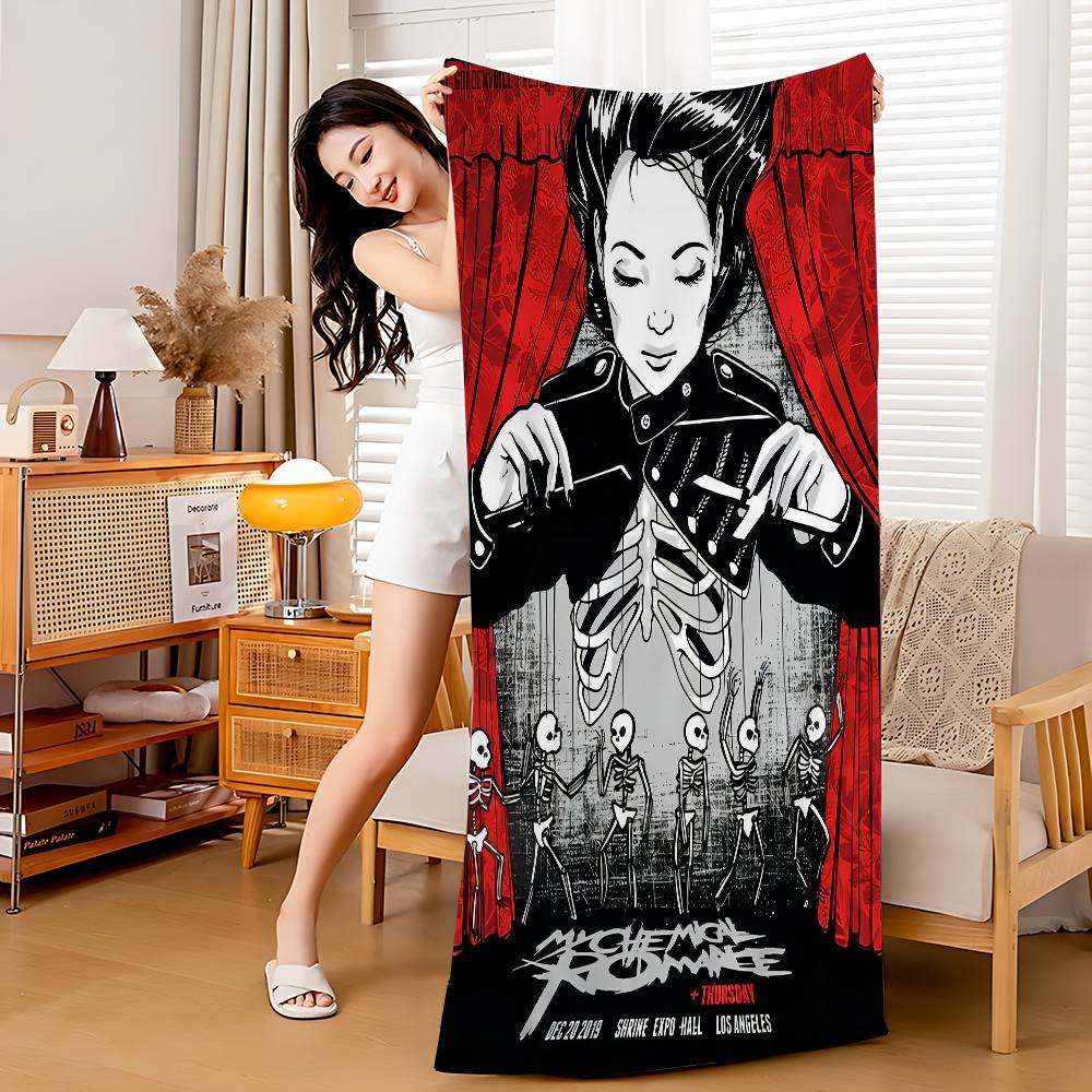 Telo Mare Cartone Animato My Chemical Romance Carino Kawaii Decorazione Stanza Bagno Ragazze Bambini Asciugamani per Mano per Bagno Doccia