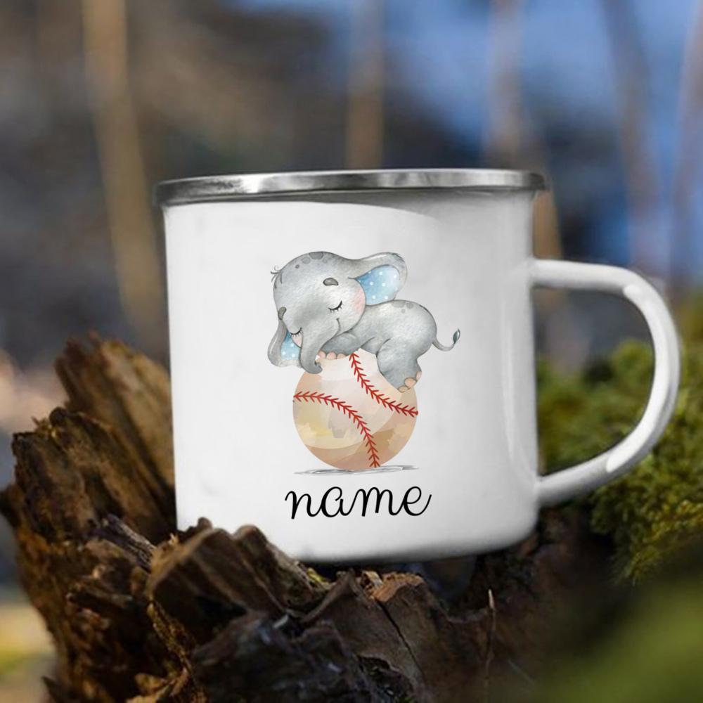 Tazza Personalizzata Safari Giungla Animali Nome Personalizzato Tazze per Bambini Tazze Animali Sportivi Tazza Cioccolata Calda per Bambini Regalo di Natale