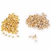 100pcs Metal Material Crystal Rivets Silver & Gold Double Cap Rivets  DIY Leather Craft