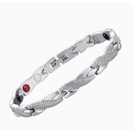 Magnetic Pattern Bracelet for Men and Women Alloy Bangle Design