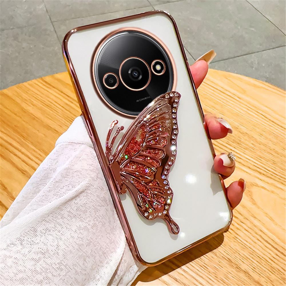 Gradient Butterfly Quicksand Phone Case For Xiaomi Redmi 9A 9C 10A 10 10C 12 13 4G 12C 13C 4G 13C 5G A3 A1 A2 Plus Soft Cover