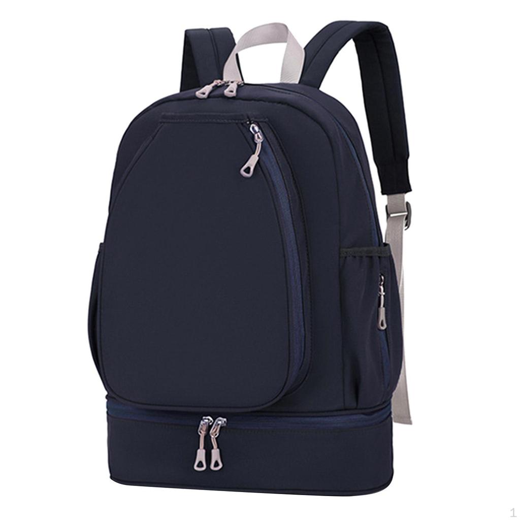 Tennis Pocket Backpack Large Capacity Back Pack with Shoe Compartment Duffel for Workout Pickleball