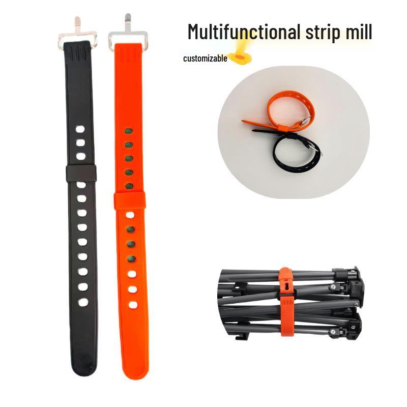 Multi-Purpose Silicone Cable Ties: Quick-Release Buckle for Luggage, Tent, and Goods Securing.