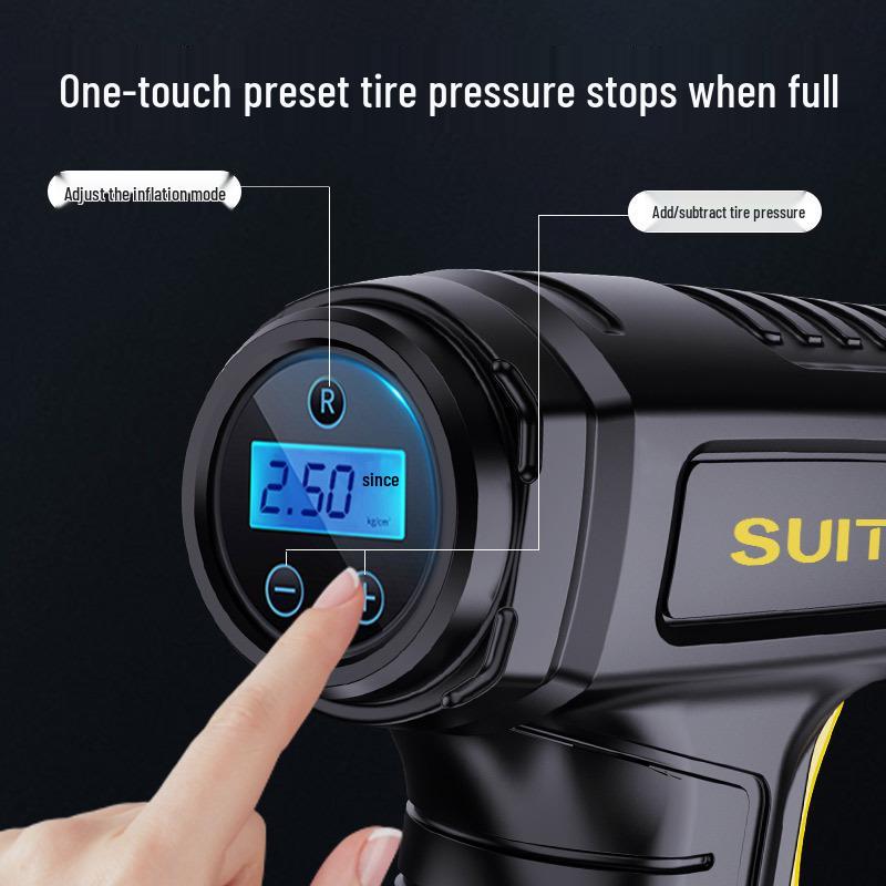 Portable Wireless Smart Car Tire Inflator with Digital Display