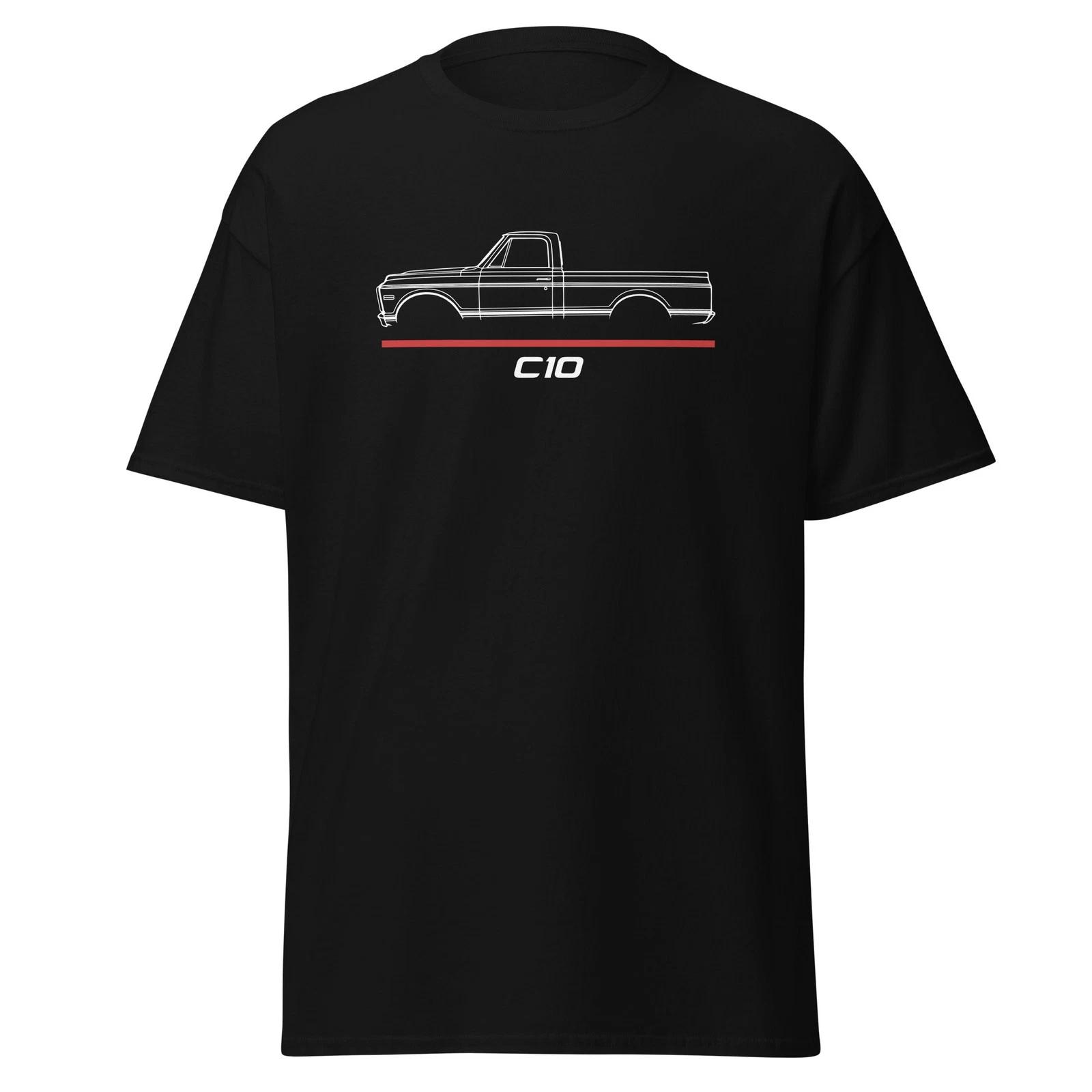 C10 Truck 1970 Vintage Fleetside Slammed Muscle Graphic Tee T-Shirt Gift T-shirt L