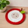 Reusable Washable Drink Coasters Christmas Crochet Coaster, Handmade Woven Cup Pad, Cute Santa Snowman Soft Thick Cotton Fiber Gingerbread Man